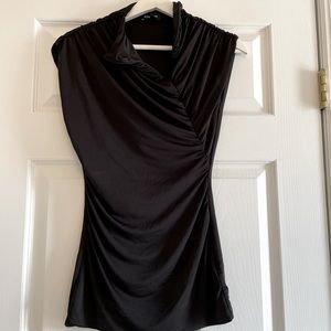 Small bebe black sleeveless zipper top, Women’s.